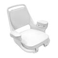 Wise Captains Chair with Cushion Set & Mounting Plate Boat Seats, White 8WD1007-3-710